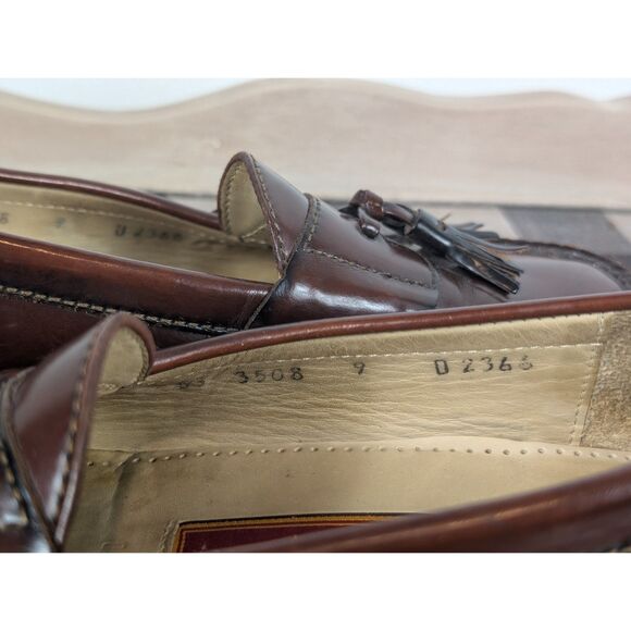 Cole Haan City Pinch Tassel Loafers Burgundy Men's Size 9 D - Picture 8 of 13